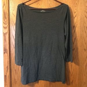 Boat Neck Long Sleeve Top
